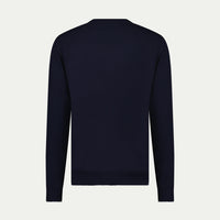 Peckham Rye Mens Knitted Crew in Dark Sapphire Navy