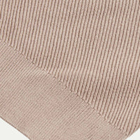 Cotton Blend Rib Knit ¼ Zip in Simply Taupe