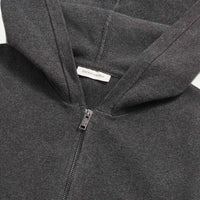 Milano Knit Zip Hoodie in Charcoal Grey