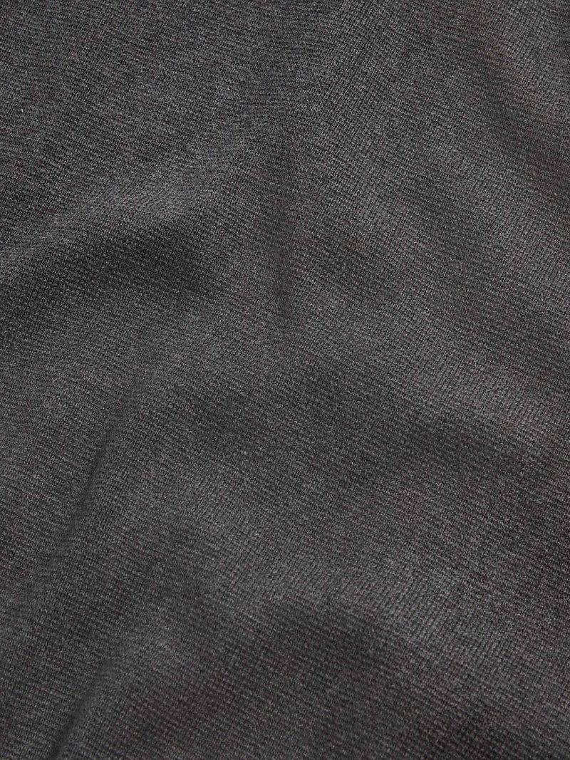 Milano Knit Zip Hoodie in Charcoal Grey