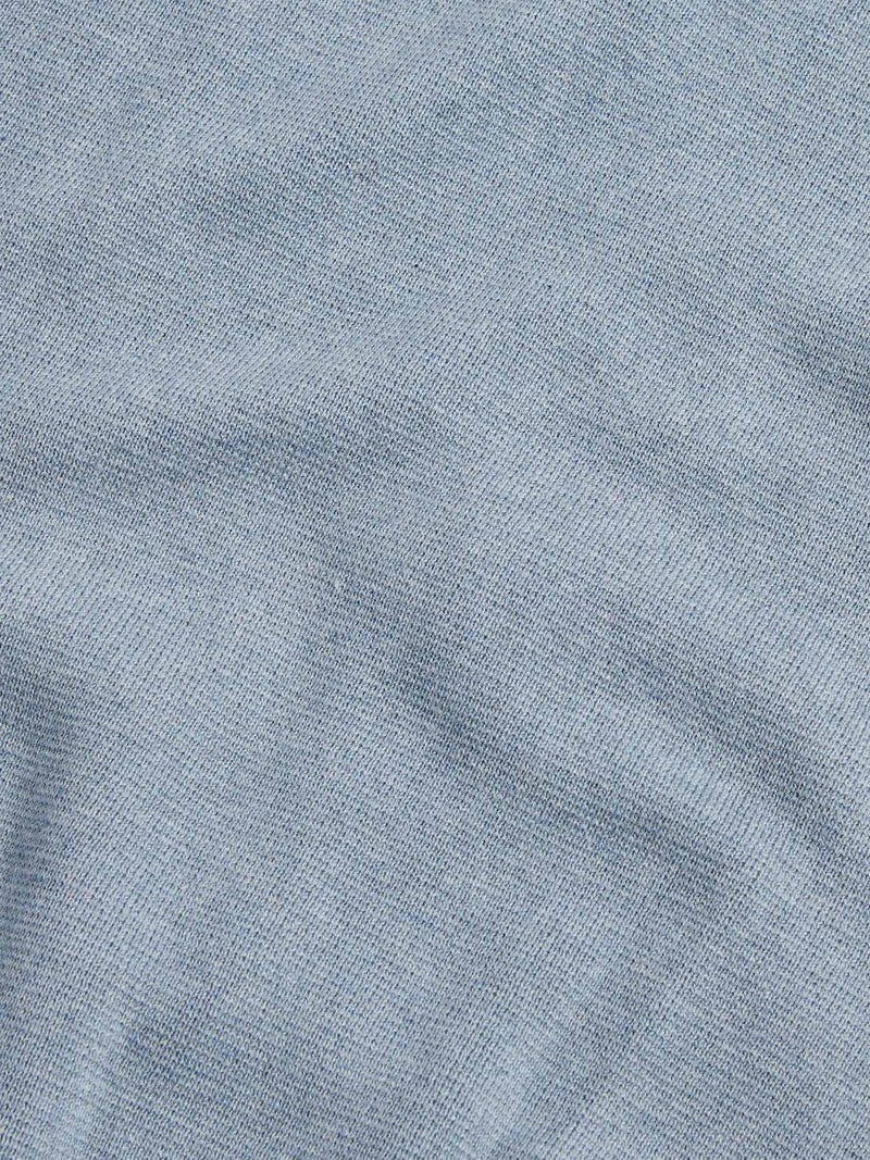 Milano Knit Zip Hoodie in Blue Blizzard