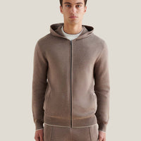 Milano Knit Zip Hoodie in Iron