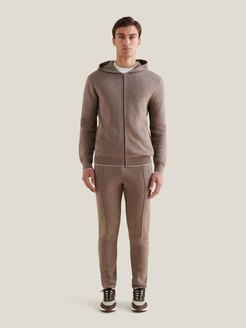 Milano Knit Zip Hoodie in Iron