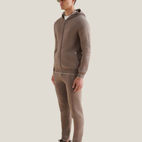 Milano Knit Zip Hoodie in Iron