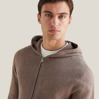 Milano Knit Zip Hoodie in Iron