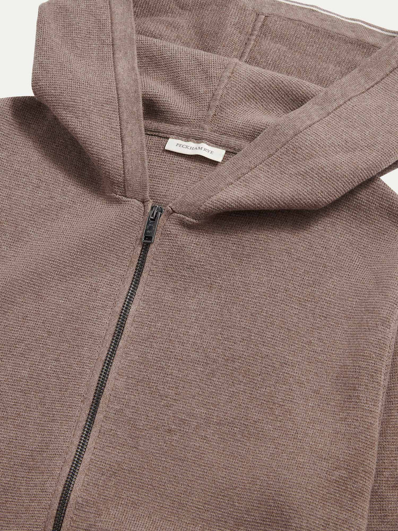 Milano Knit Zip Hoodie in Iron