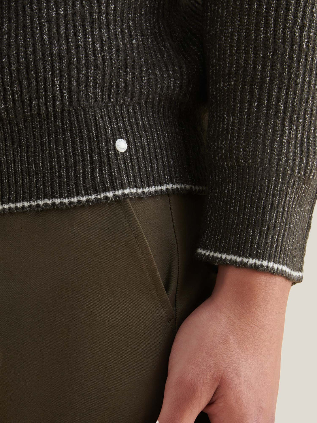 Revere Knit Long Sleeve Polo Shirt in Charcoal Grey