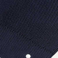 Cotton Knit ¼ Zip Funnel in Dark Sapphire Navy