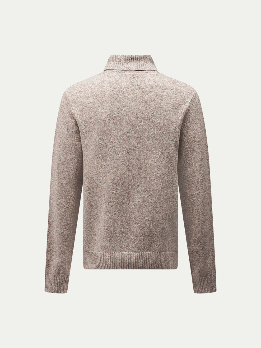 Twisted Yarn Knit Roll Neck in Simply Taupe