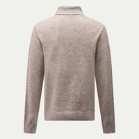 Twisted Yarn Knit Roll Neck in Simply Taupe