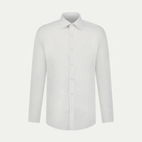 Peckham Rye Mens High Collar Slim Fit Poplin Shirt in Bright White