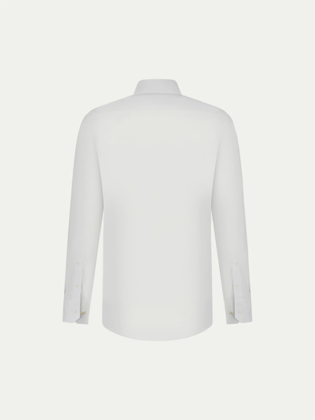 Cotton Poplin Slim Fit High Collar Shirt in Bright White