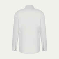 Peckham Rye Mens High Collar Slim Fit Poplin Shirt in Bright White
