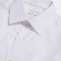 Peckham Rye Mens High Collar Slim Fit Poplin Shirt in Bright White