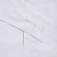 Cotton Poplin Slim Fit High Collar Shirt in Bright White