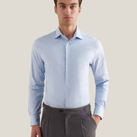 Puppytooth Cutaway Collar Shirt in Blue Blizzard