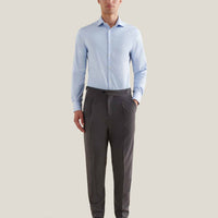 Puppytooth Cutaway Collar Shirt in Blue Blizzard