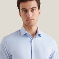 Puppytooth Cutaway Collar Shirt in Blue Blizzard