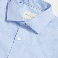 Peckham Rye Mens Puppytooth Shirt in Blue Blizzard