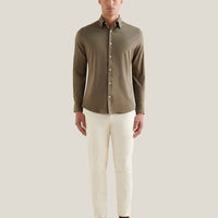 Jersey Hidden-Button Shirt in Sea Turtle