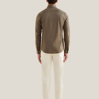 Jersey Hidden-Button Shirt in Sea Turtle