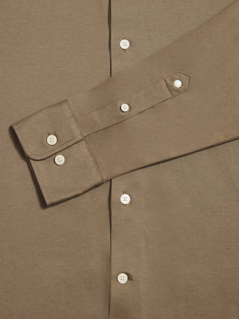 Jersey Hidden-Button Shirt in Sea Turtle