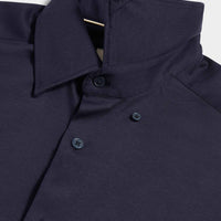 Jersey Hidden-Button Shirt in Dark Sapphire Navy