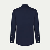 Peckham Rye Mens Flannel Herringbone Shirt in Dark Sapphire Navy