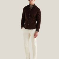 Micro Cord Button-Down Shirt in Java