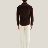 Micro Cord Button-Down Shirt in Java