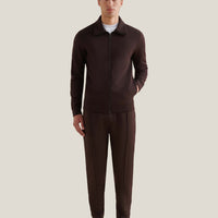 Jersey Interlock Zip Funnel Sweat in Java