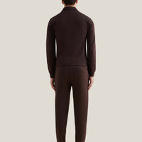Jersey Interlock Zip Funnel Sweat in Java