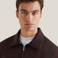 Jersey Interlock Zip Funnel Sweat in Java