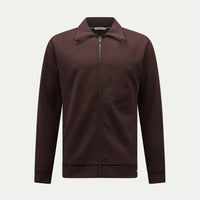 Jersey Interlock Zip Funnel Sweat in Java