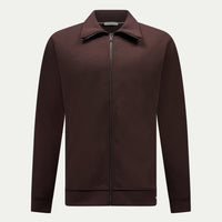 Jersey Interlock Zip Funnel Sweat in Java