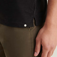 Slub Jersey Polo Shirt in Black