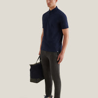 Slub Jersey Polo Shirt in Dark Sapphire Navy