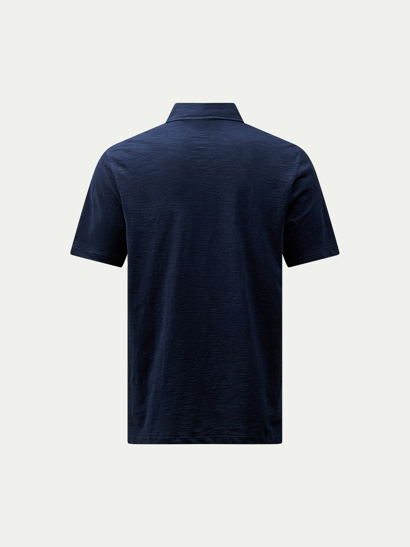 Mercerised Cotton Polo Shirt Dark Sapphire Navy