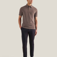 Slub Jersey Polo Shirt in Iron