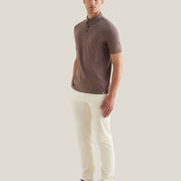 Slub Jersey Polo Shirt in Iron