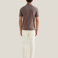 Slub Jersey Polo Shirt in Iron
