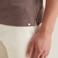 Slub Jersey Polo Shirt in Iron