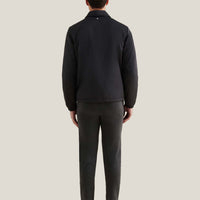 Light Padded Collar Bomber Jacket in Black