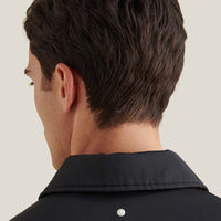 Light Padded Collar Bomber Jacket in Black
