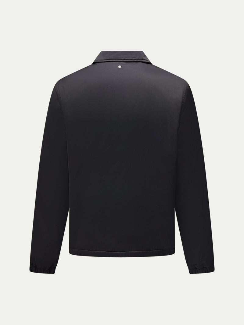 Light Padded Collar Bomber Jacket in Black