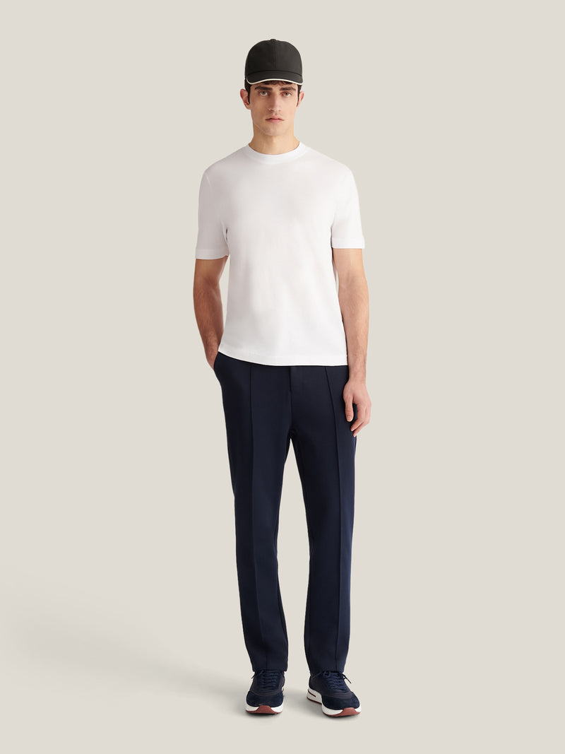 Riva Jersey Interlock Trouser in Dark Sapphire Navy