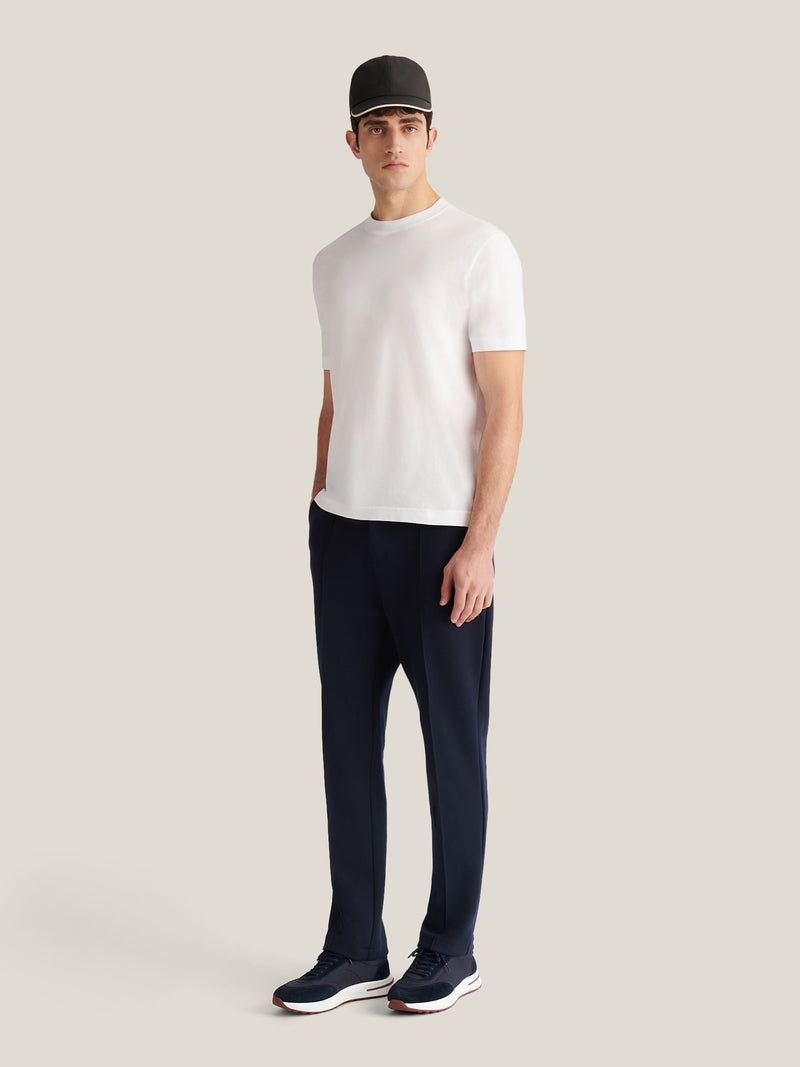 Riva Jersey Interlock Trouser in Dark Sapphire Navy