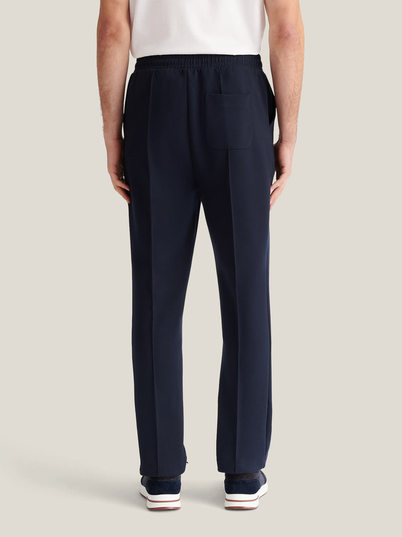 Riva Jersey Interlock Trouser in Dark Sapphire Navy