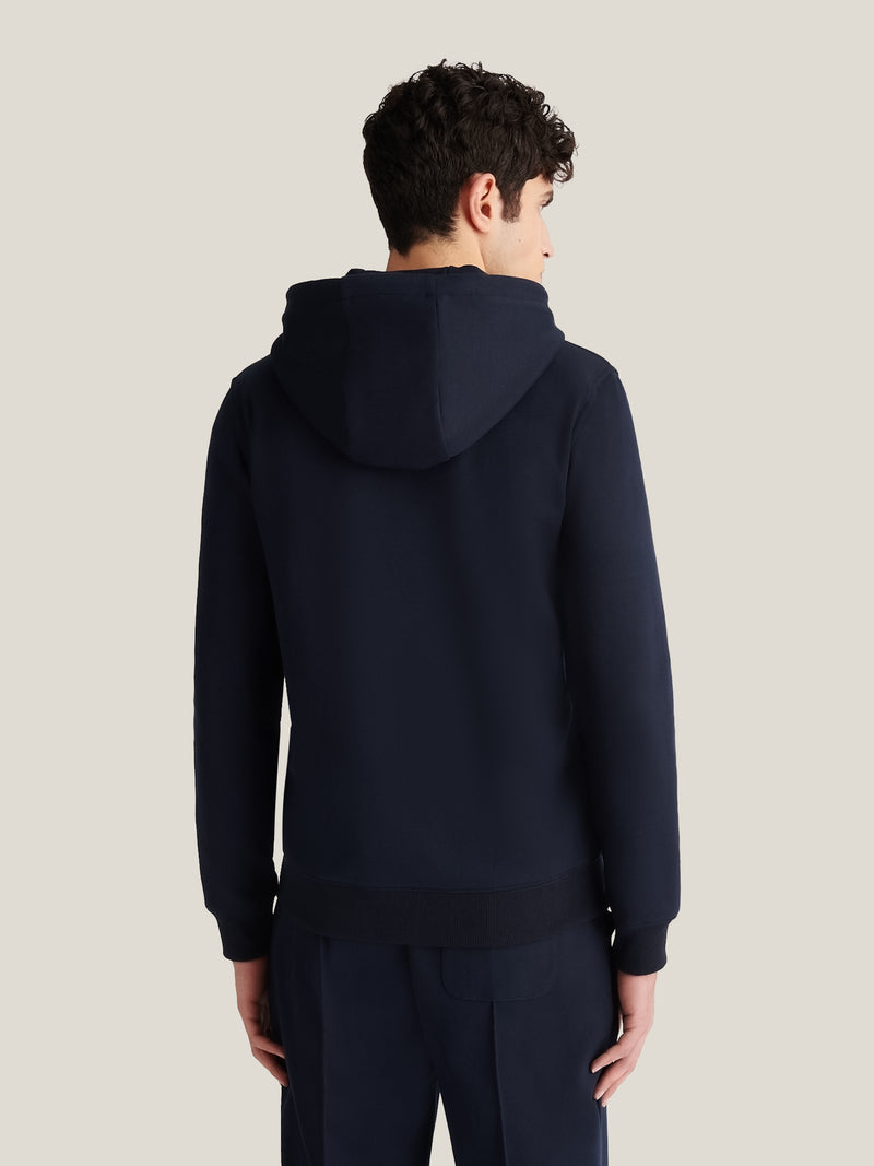 Riva Zip Hooded Jacket in Dark Sapphire Navy