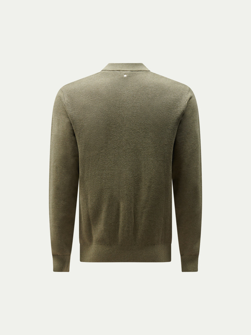 Milano Cardigan Knit Bomber in Tea Leaf